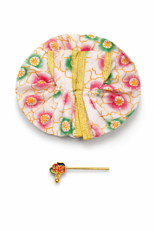 Laddu Gopal Dress and Bansuri Combo Pack of 2 ( Size 1 Number)