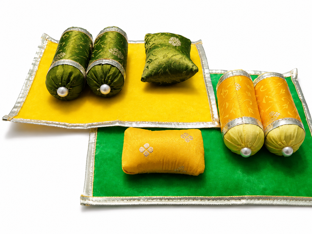 premium laddu gopal sofa set for 3 4 number idol velvet takiya bolster cushion set suitable for 4 5 inch radha krishna idol decorative singhasan bedding