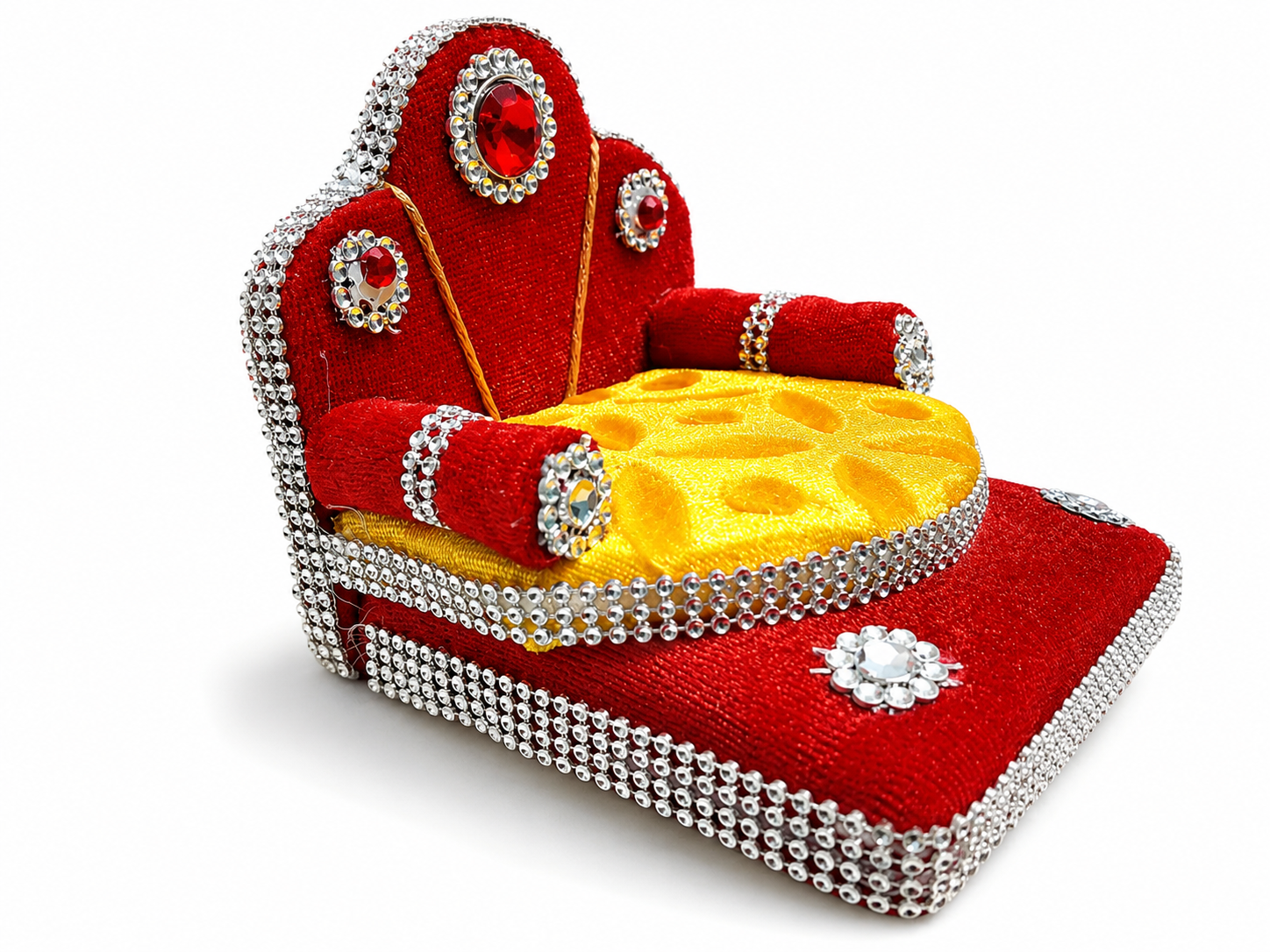 premium laddu gopal singhasan for size 0 decorative handmade throne seat for bal gopal designer aasan for kanha ji pooja jhula decoration 1
