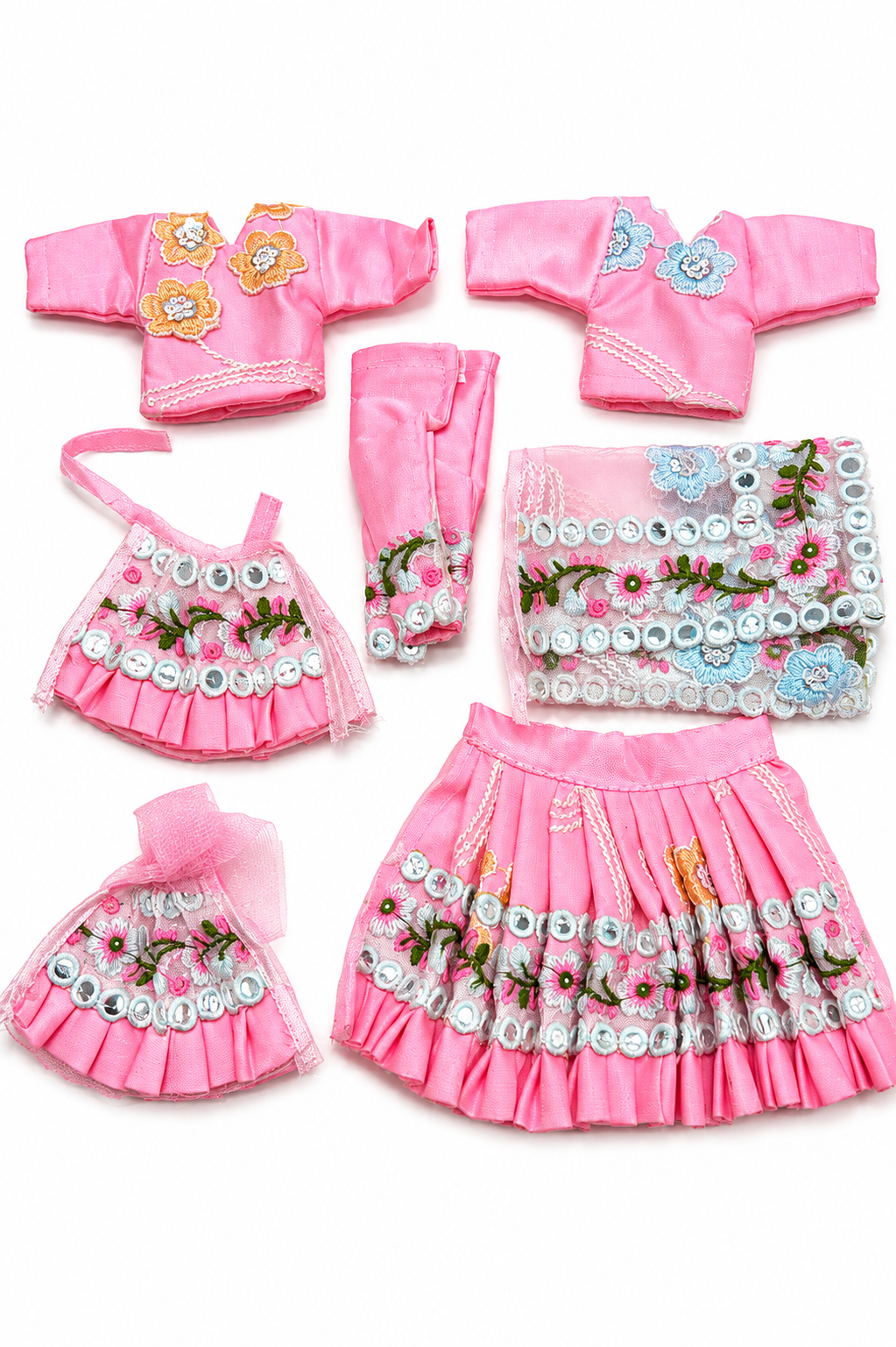 Radha Krishna Dress Pink