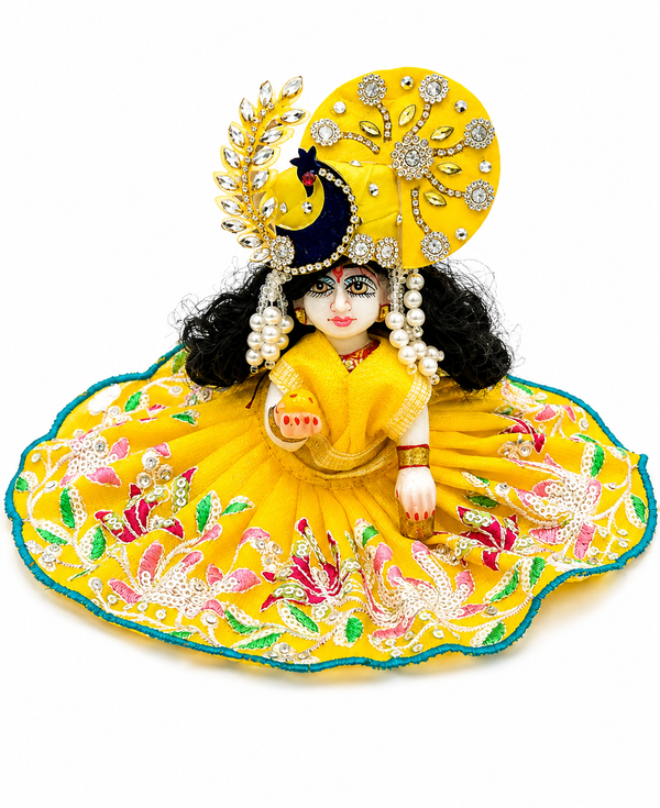 Laddu Gopal Frock Size 4 Number Color Yellow