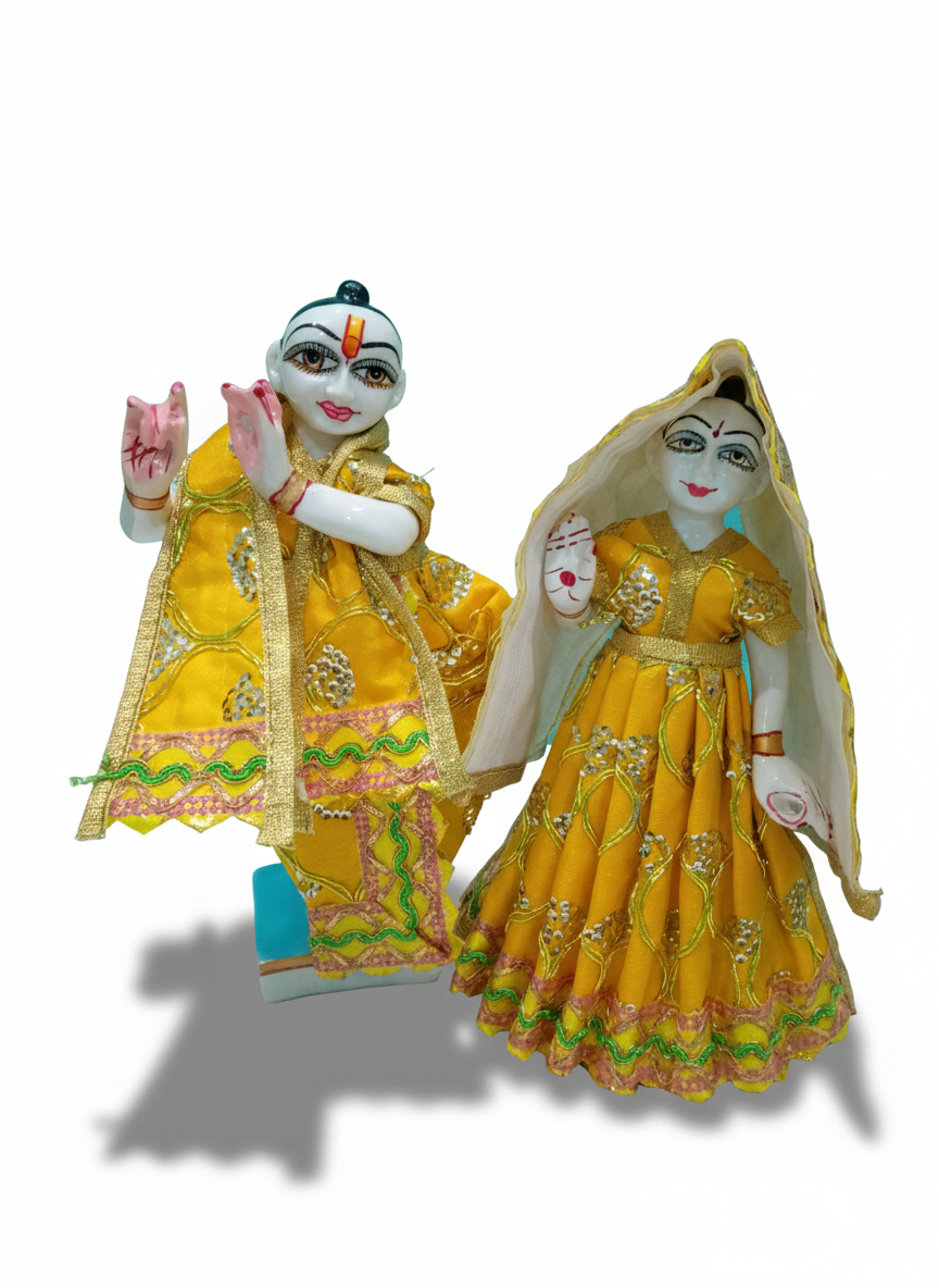 copy 7 8 inch radha krishna summer fancy dress orange