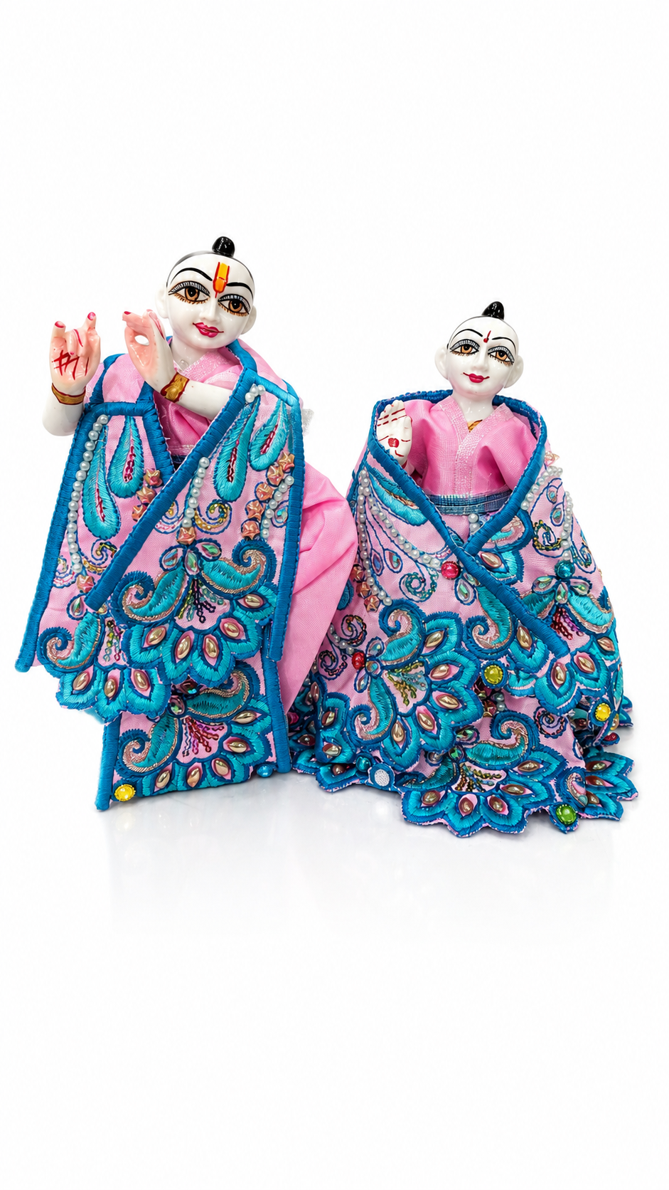 vrindavan e store radha krishna poshak for 10 inch idol premium embroidery work dress set for laddu gopal radha krishna murti designer handmade fancy vastra 4