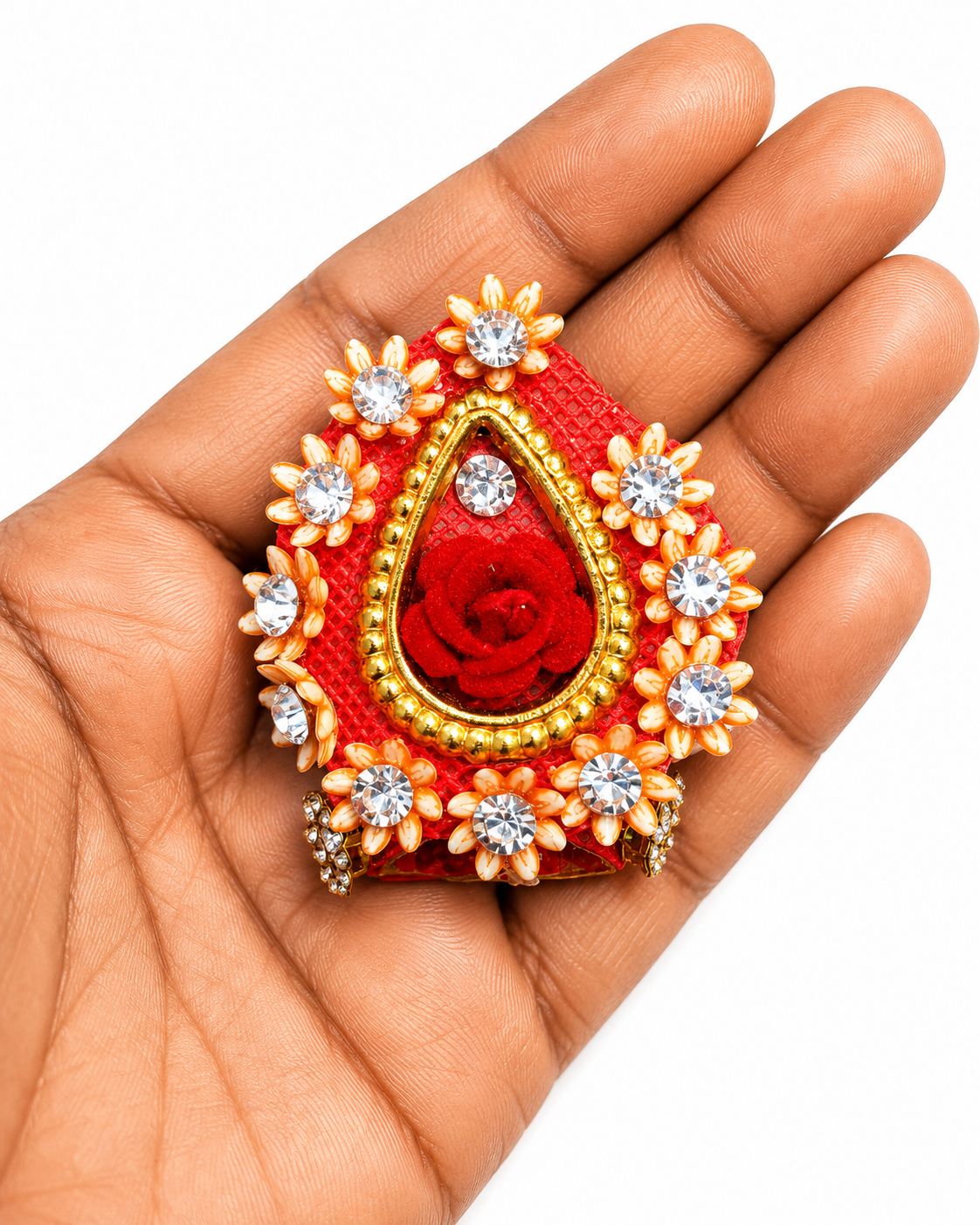 pack of 2 premium fancy pagdi for size 0 laddu gopal ji designer mukut pagdi set with pearl stone work handmade kanha ji shringar accessories 1