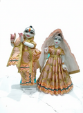 copy 7 8 inch radha krishna summer fancy dress white