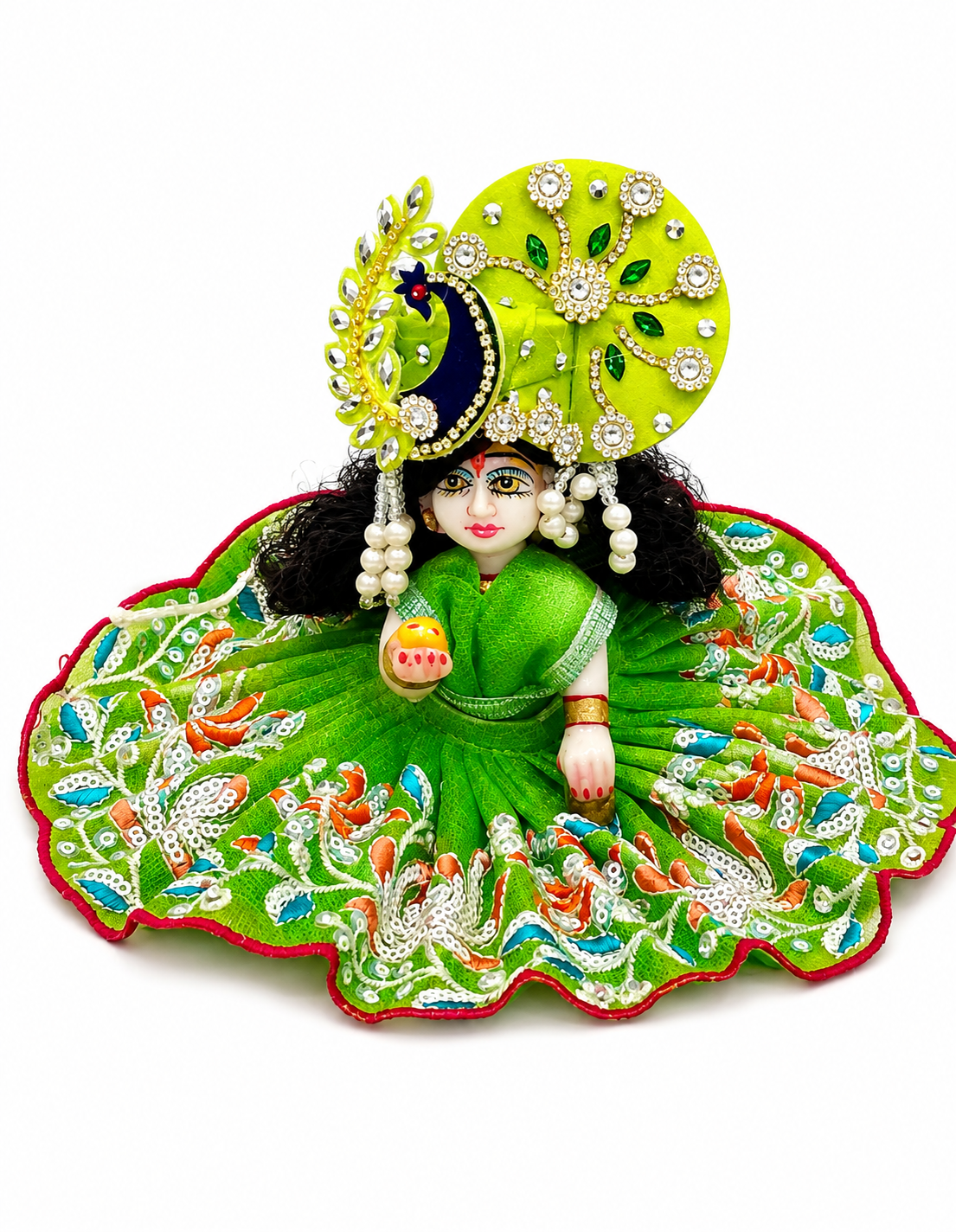 Laddu Gopal Frock Size 4 Number Color Green