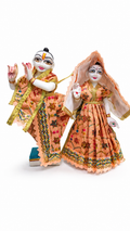 premium handmade radha krishna poshak for 9 inch murti embroidered festival dress set 4