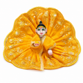 Laddu Gopal Dress Size 4 | Embroidered Designer Poshak for 4 No. Bal Gopal Idol | Soft Net Fabric | Handmade Kanha Ji Shringar Dress