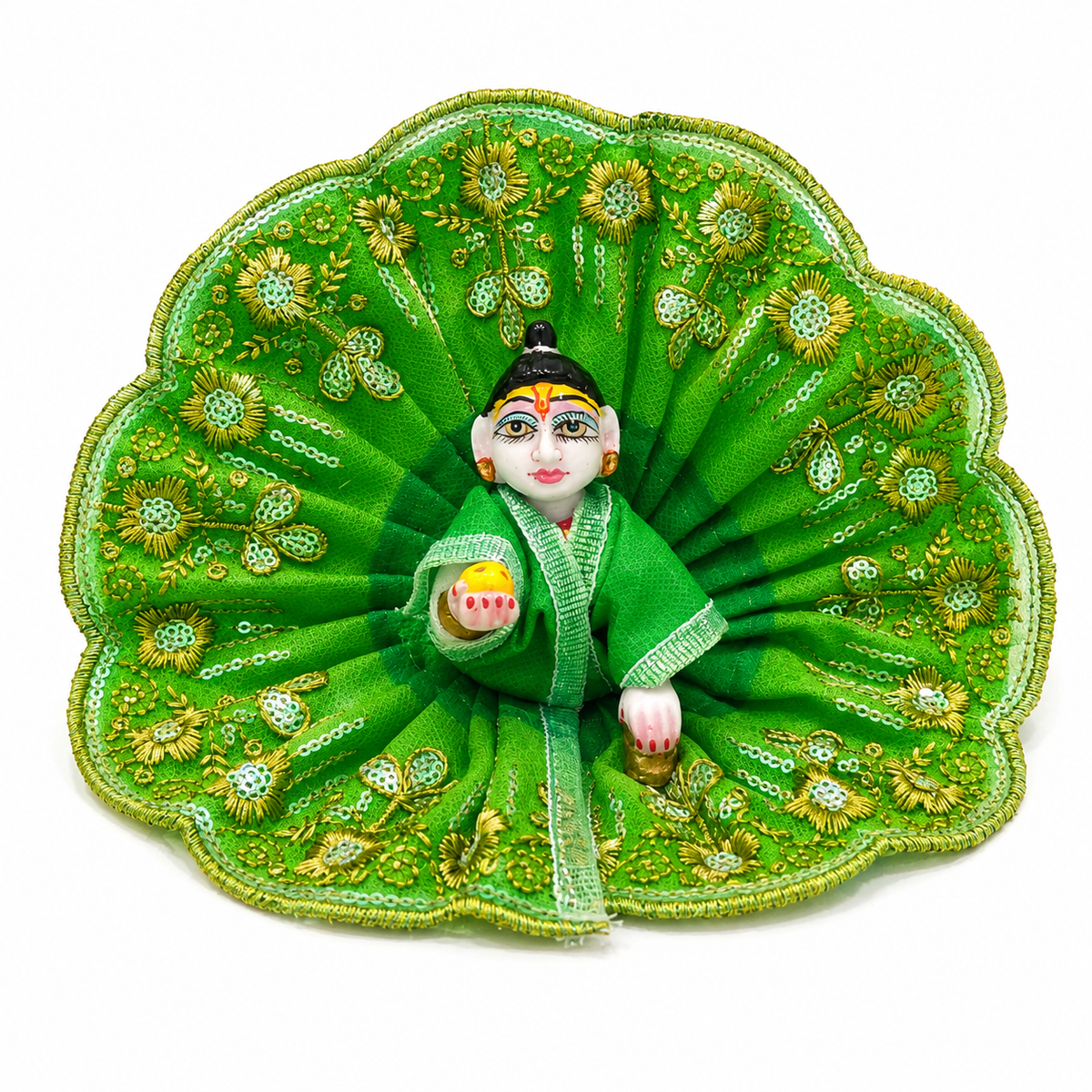 Laddu Gopal Dress Size 4 Number Color Yelllow