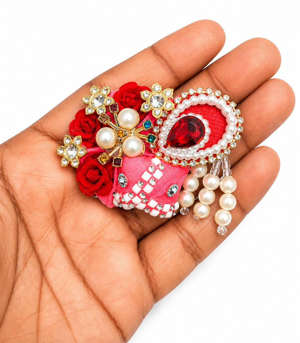 pack of 2 premium fancy pagdi for size 0 laddu gopal ji designer mukut pagdi set with pearl stone work handmade kanha ji shringar accessories 1