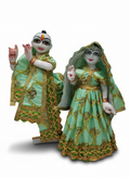 7 8 inch radha krishna summer fancy dress green