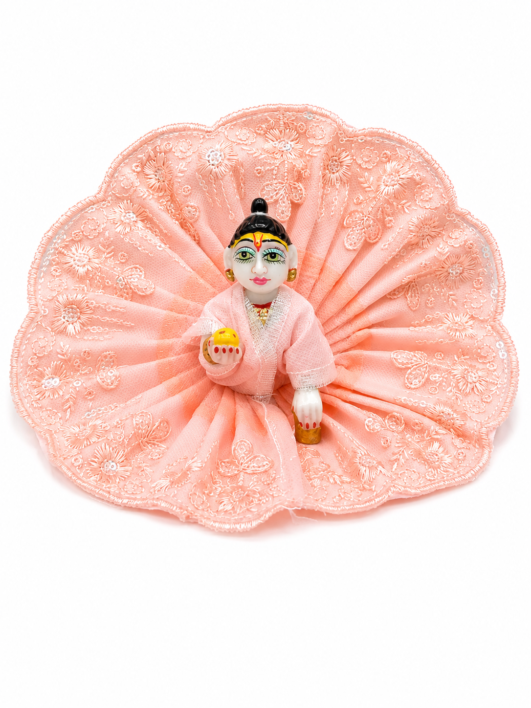 Laddu Gopal Dress Size 4 Number Color Pink