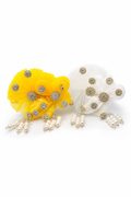Pack of 2 Laddu Gopal Pagdi Size 2 Number | Janmashtami Special Designer Mukut Safa | Premium Stone & Pearl Work Pagdi for Bal Gopal, Kanha Ji, Krishna Idol Shringar | Suitable for 2 Number Laddu Gopal