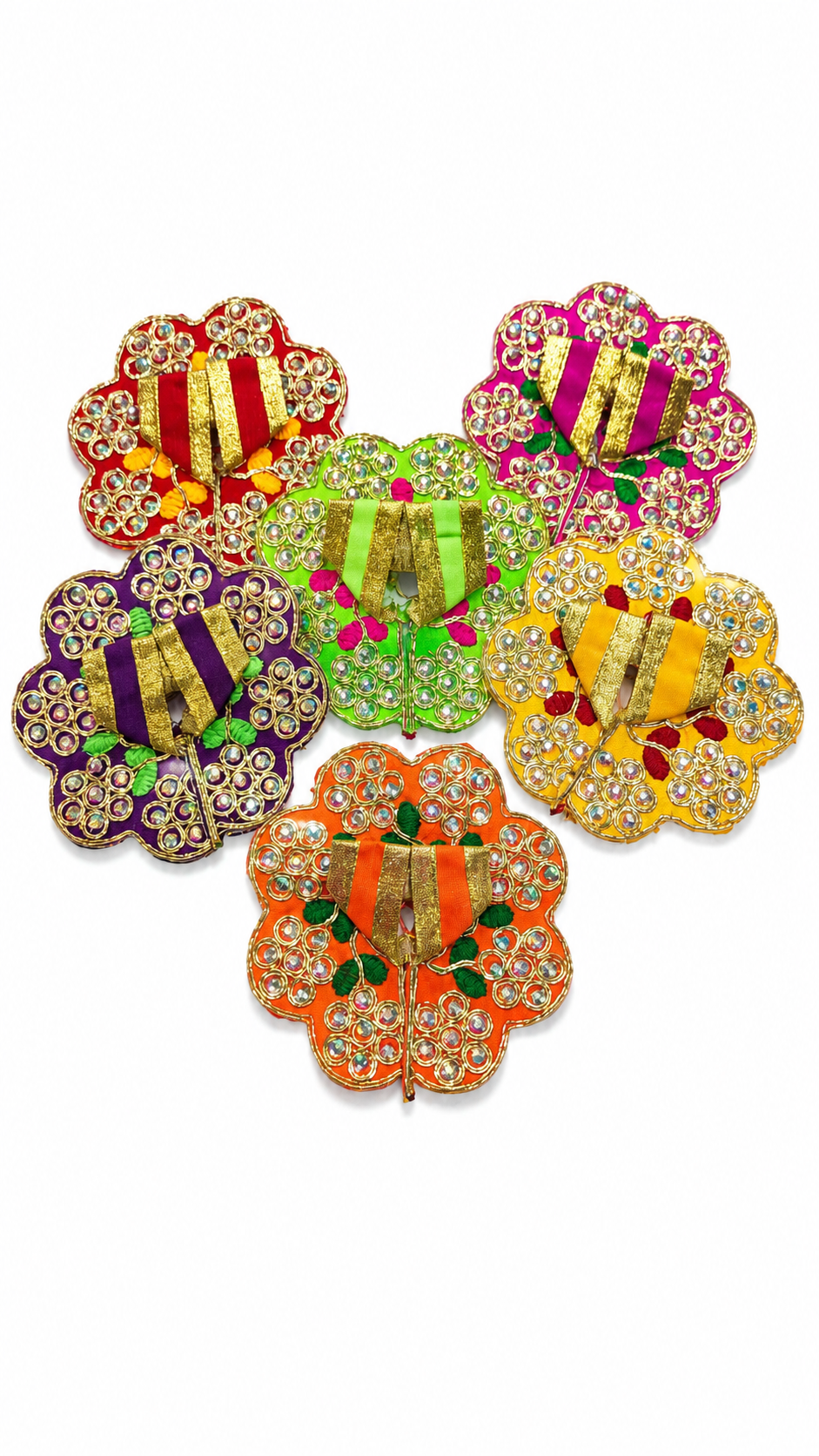 Vrindavan E Store Pack of 6 Size 0 Number Summer Fancy Dress for Laddu Gopal