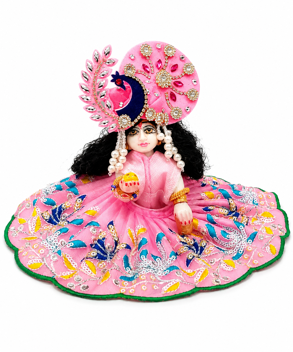 Laddu Gopal Frock Size 4 Number Color Pink