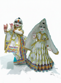 7 8 inch radha krishna summer fancy dress white